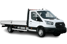 Van Hire Guernsey - White Ford Transit Dropside Van - Van hire Guernsey